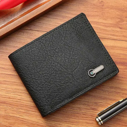 Dihope Men'S Wallets with 100 US Dollar Pattern Wallet Male Leather Wallet Photo Card Holder Fashion Large Capacity Wallet
