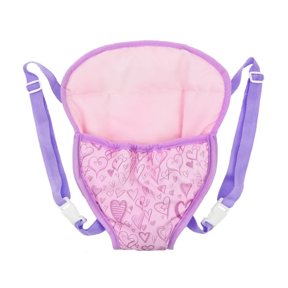 Doll Backpack for 43cm Dolls Mini Carry Bag Baby Born Suit Suitable 18 Inch Dolls American Girl's Birthday Present Doll Bag