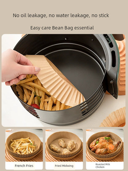 Air Fryer Special Paper Food Oil-Absorbing Sheets Household Tin Foil Bowl Baking Pan Pot Electric Oven Baking Oil Packing Paper