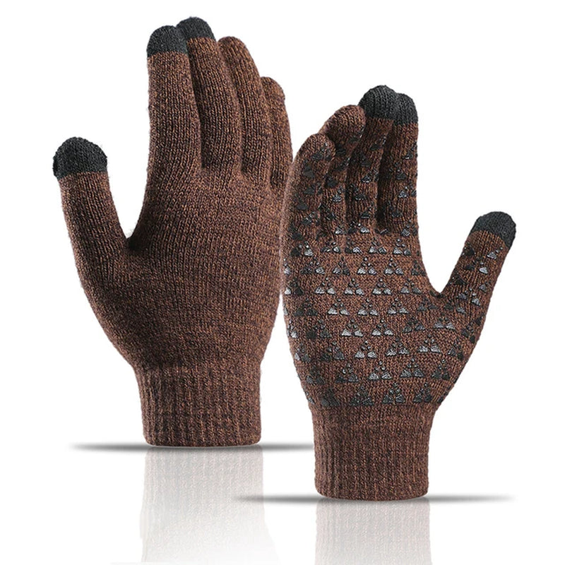 2023 New Winter Warm Beanie Hat Scarf Gloves Set Unisex Knitted Retro Beanie Hat Neck Glove Men Women Soft Touch Screen Gloves