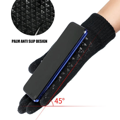 2023 New Winter Warm Beanie Hat Scarf Gloves Set Unisex Knitted Retro Beanie Hat Neck Glove Men Women Soft Touch Screen Gloves